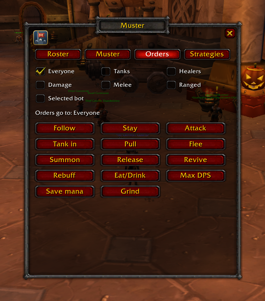 Orders tab