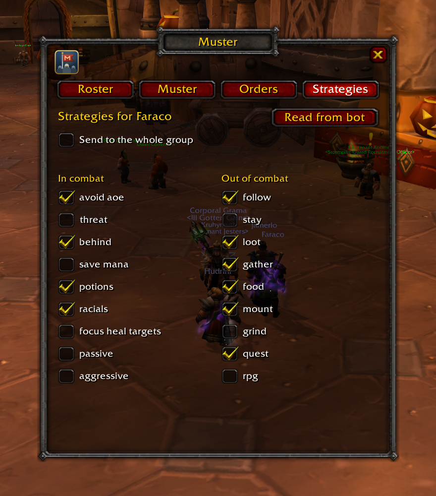 Strategies tab after reading a bot
